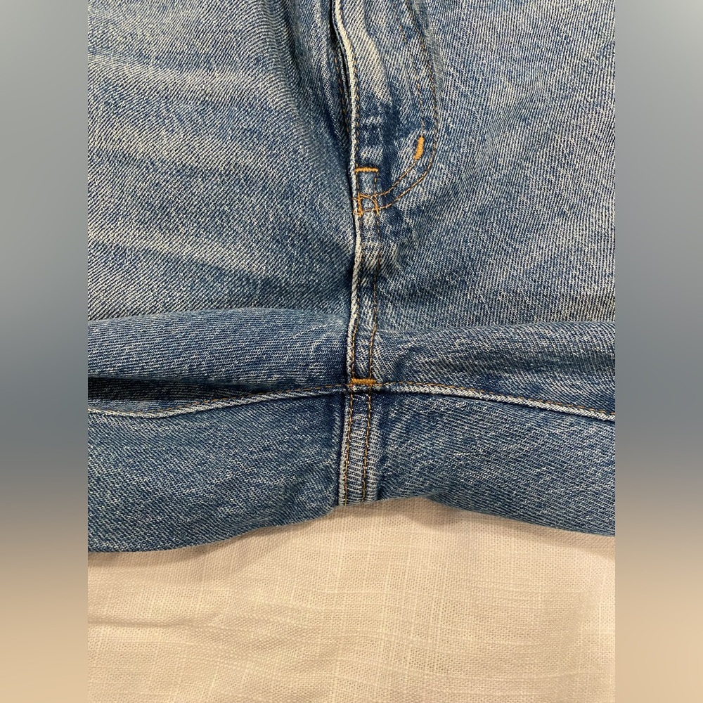 Madewell High Rise Slim Boy Jean in Neal Wash Tencel Denim Edition Size 27 - Picture 10 of 16